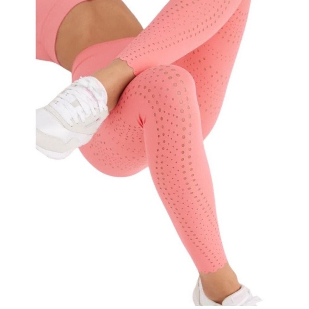 Aerie Offline Goals High Waisted 7/8 Leggings Coral, Size Small - Picture 3 of 4